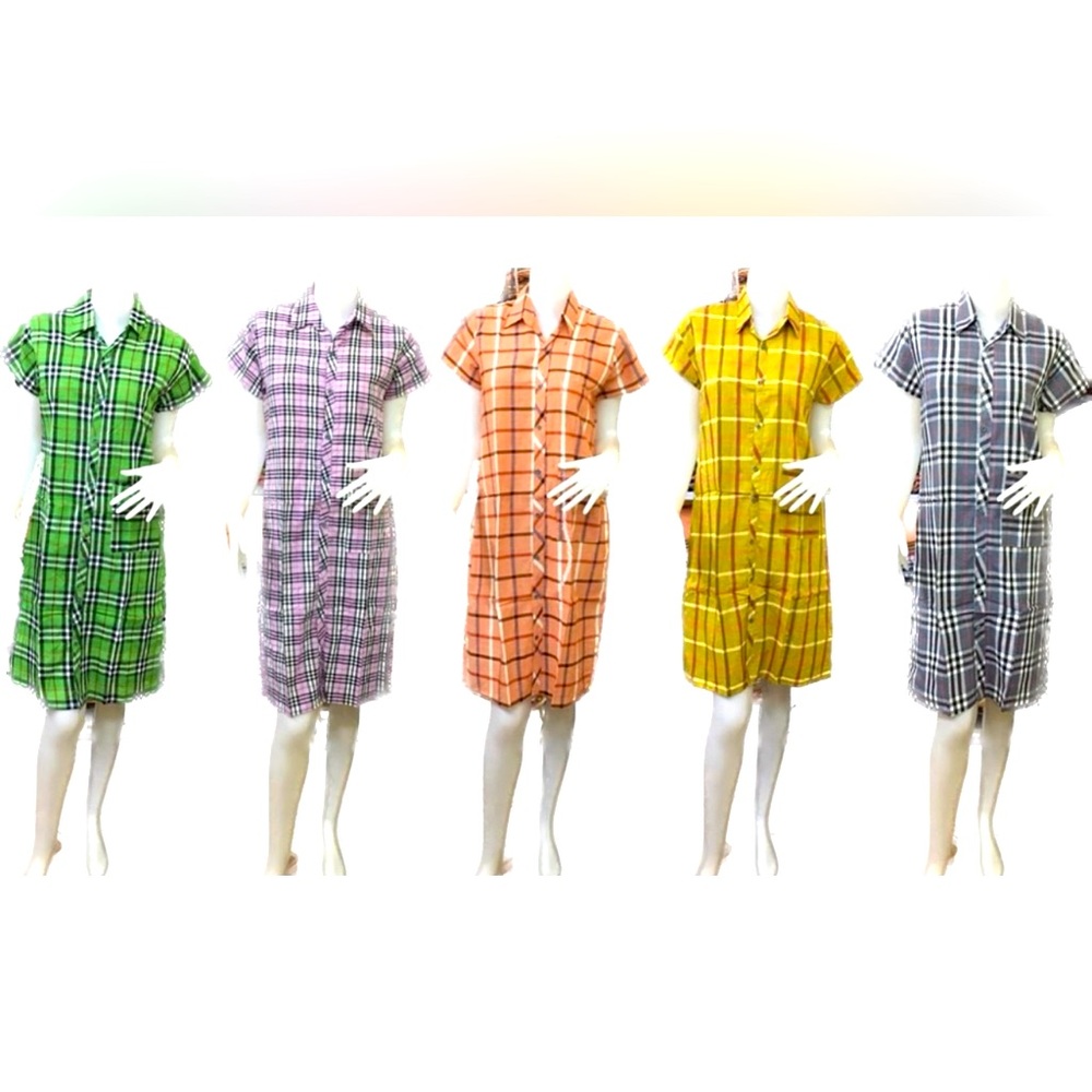 Myin-Chan Cotton luxury bottoms dress. Loose shirt dress for any occasions. NWT